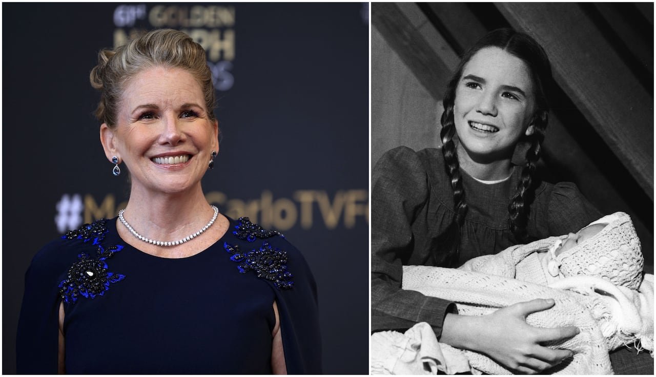 default-206 A composite image shows, at left, a smiling woman in a blue dress and pearls posing for a photo, and at right, a black and white image of a young girl with braided hair holding a baby.